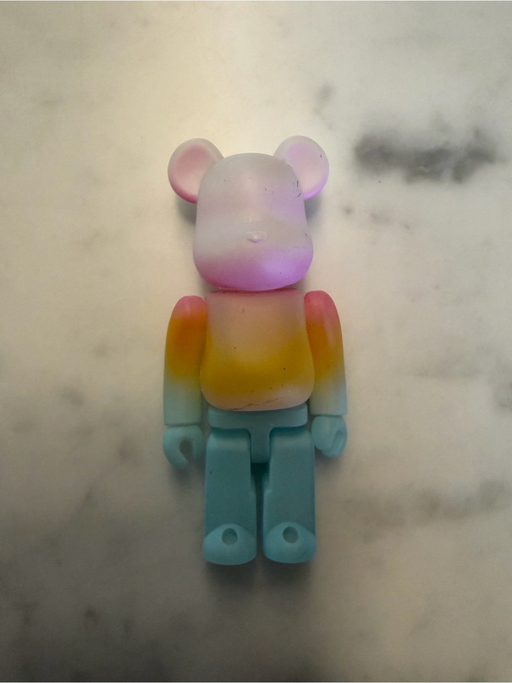 Medicom Bearbrick Series 34 Jellybean “Cotton Candy” 100% figure.